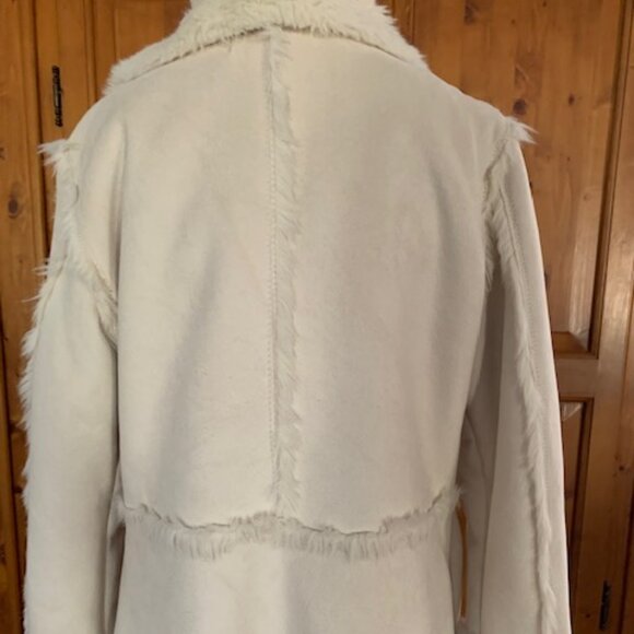 TAIFUN white faux fur jacket US 8 very warm - Picture 8 of 9